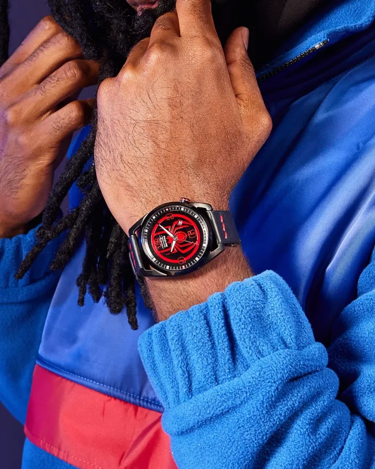 Miles Morales Black Dial Leather Strap AW1685-00W | CITIZEN Miles Morales Black Dial Leather Strap AW1685-00W | CITIZEN